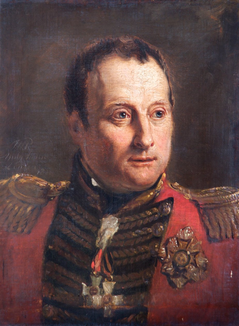 Kenraali Rowland Hillin muotokuva, brittiläinen sotilas, 1821 tekijältä Jan Willem Pieneman