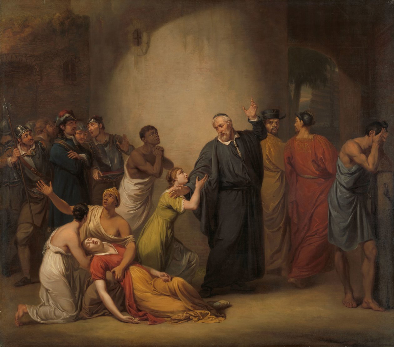 Pastori Hambroeckin vapaaehtoinen uhri Taiwanissa, 1662 tekijältä Jan Willem Pieneman