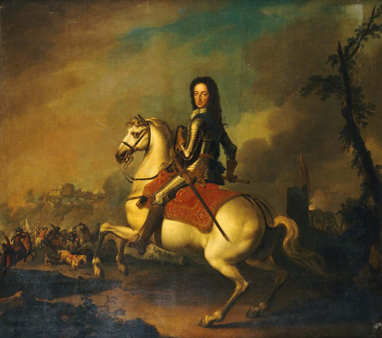 Kuningas Vilhelm III:n muotokuva Boynen taistelussa vuonna 1690 tekijältä Jan Wyck