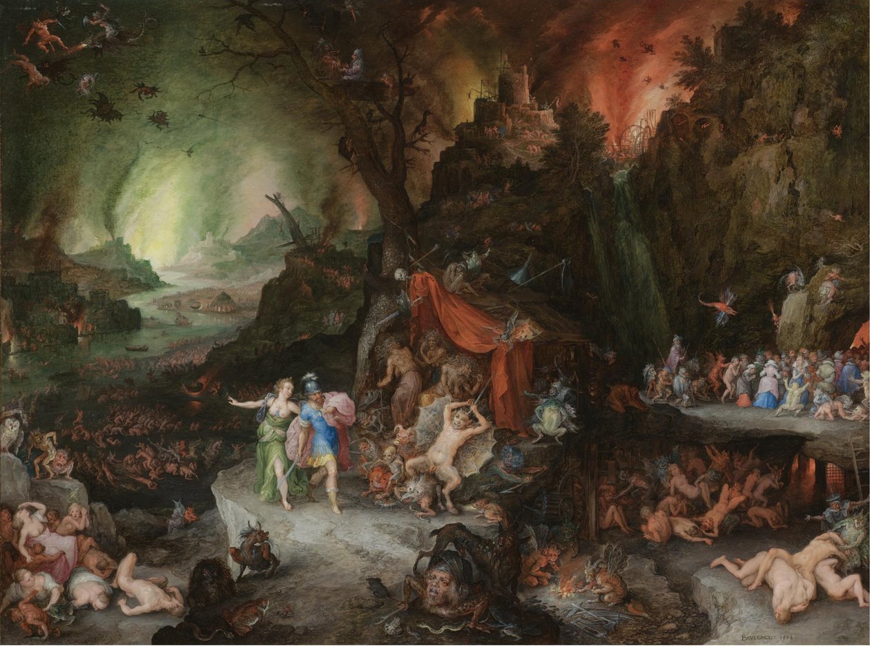 Aeneas ja Sibylla alamaailmassa, 1598 tekijältä Jan the Elder Brueghel