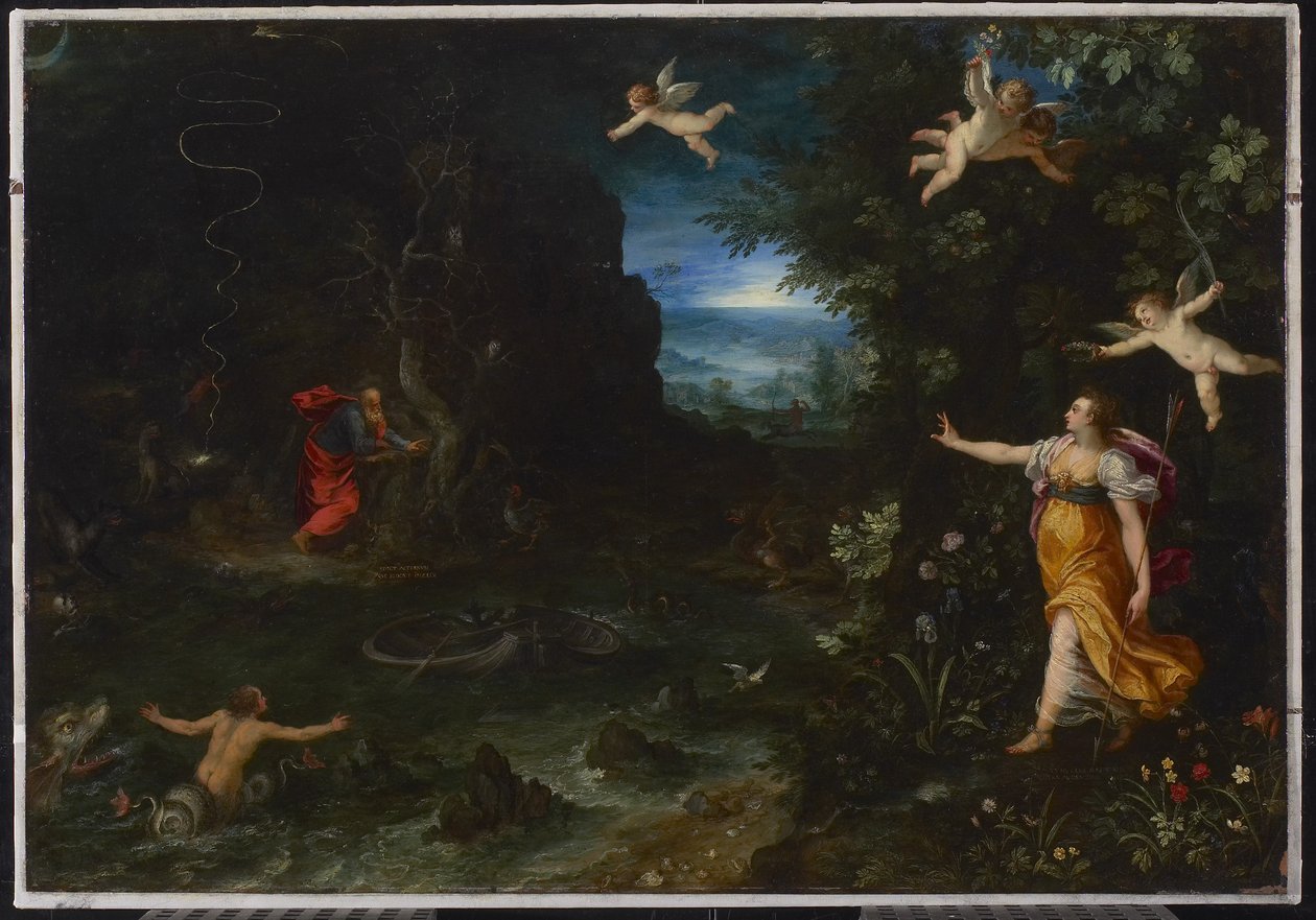 Elämän allegoria eli Rafaelin unelma, 1595 (öljy kuparille) tekijältä Jan the Elder Brueghel