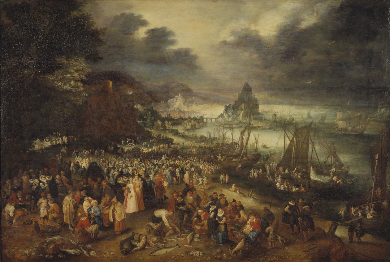 Kristus saarnaa veneestä, 1606 tekijältä Jan the Elder Brueghel