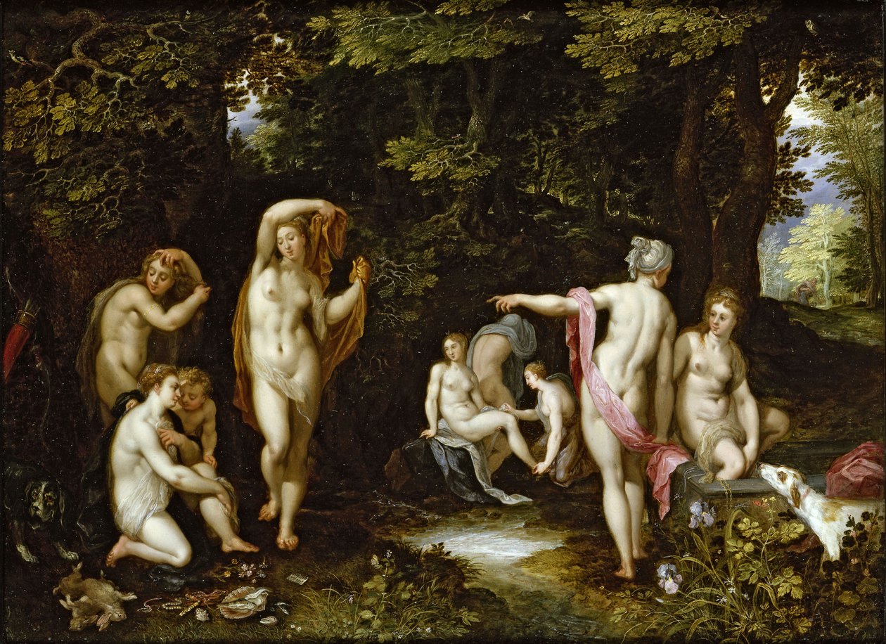 Diana ja Actaeon, noin 1595 tekijältä Jan the Elder Brueghel