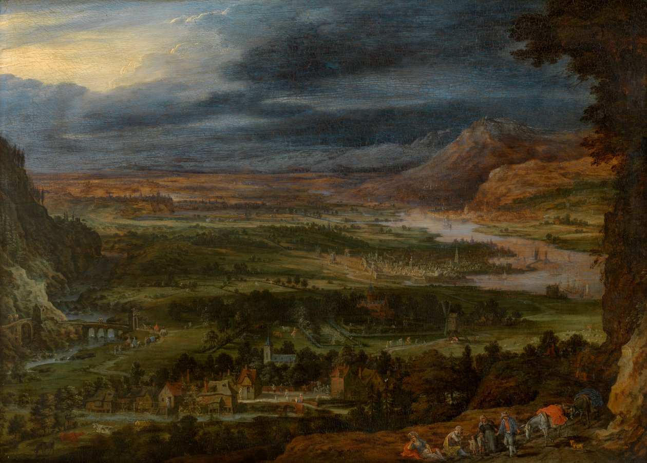 Maisema (öljy) tekijältä Jan the Elder Brueghel