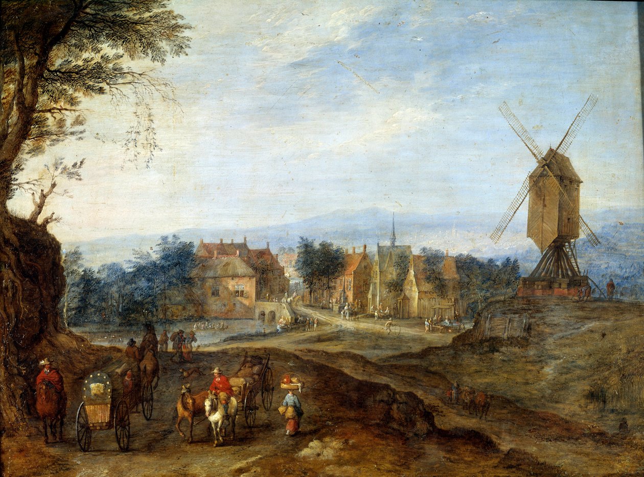 Maisema tuulimyllyllä Jan Brueghel Le Vieux