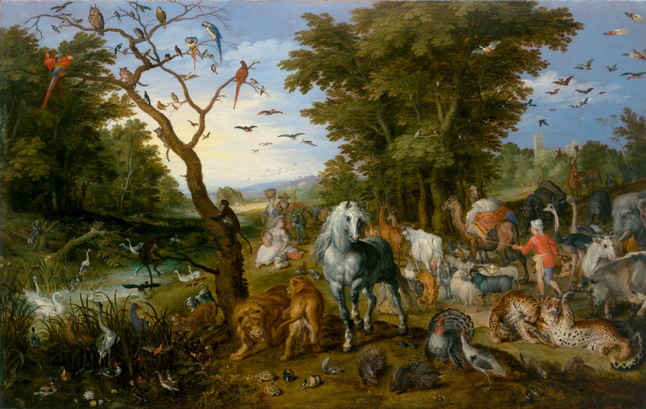 Eläinten pääsy Nooan arkkiin tekijältä Jan the Elder Brueghel