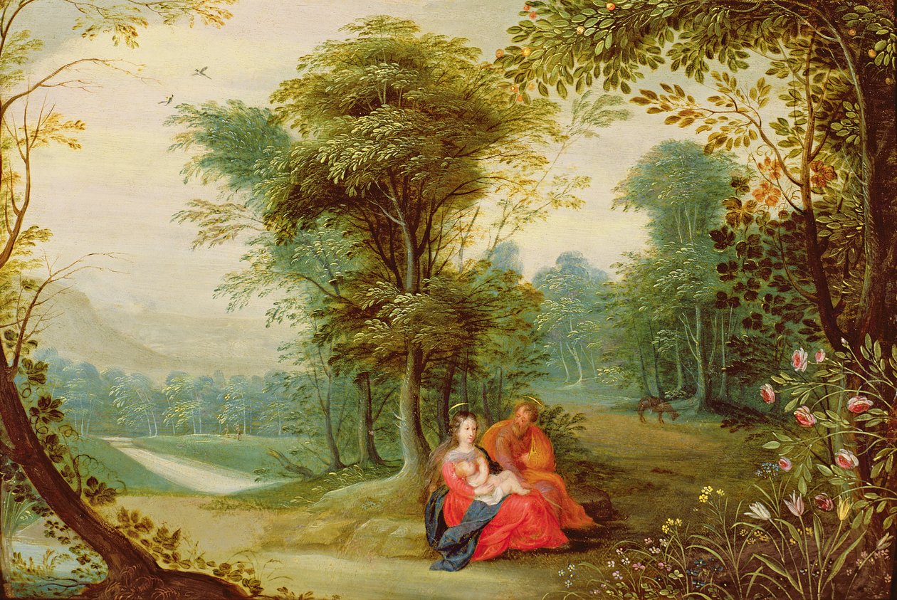 Loppuosa pakomatkasta Egyptiin tekijältä Jan the Elder Brueghel