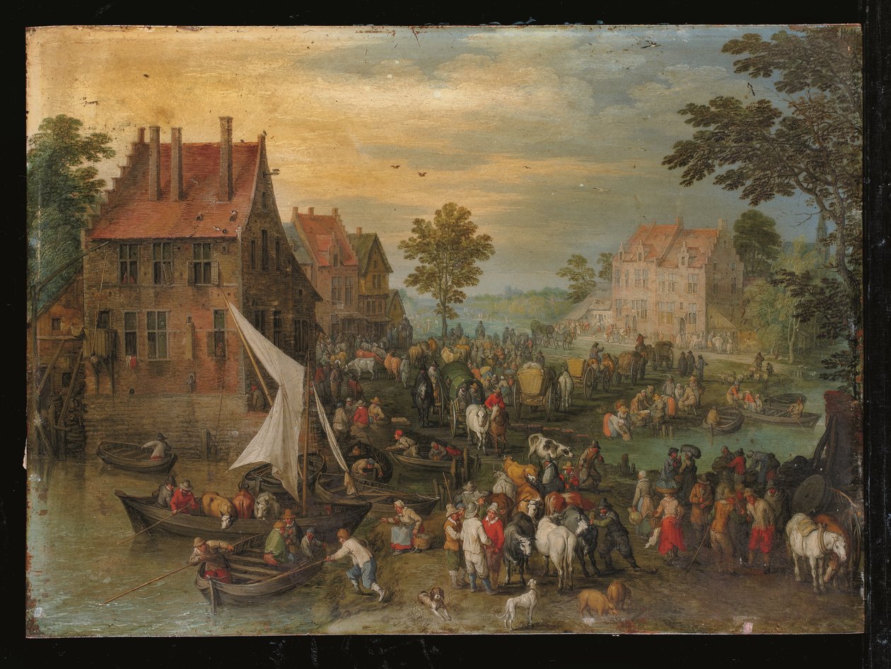 El retorn del mercat (oli sobre coure) finlandès tekijältä Jan the Elder Brueghel