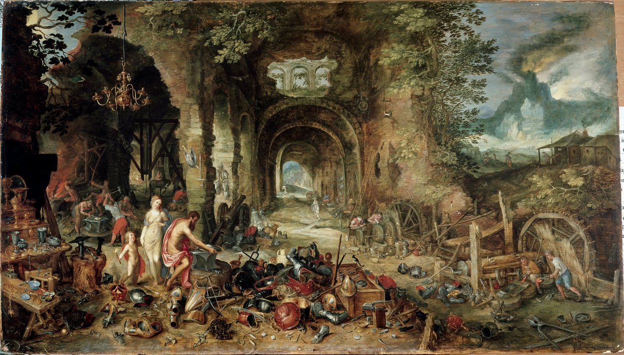 Neljä elementtiä: tulen allegoria (öljy paneelissa tekijältä Jan the Elder Brueghel