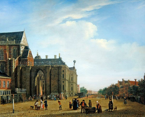 Näkymä Amsterdamiin (öljy kankaalle) tekijältä Jan the Elder Ekels