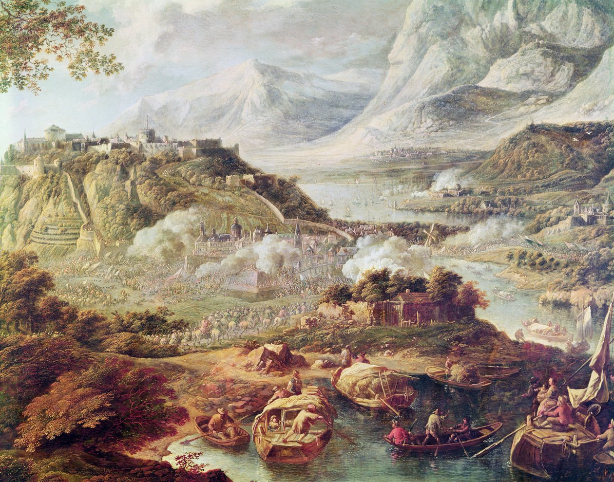 Linnoituksen hyökkäys (öljy kankaalle) tekijältä Jan the Elder Griffier