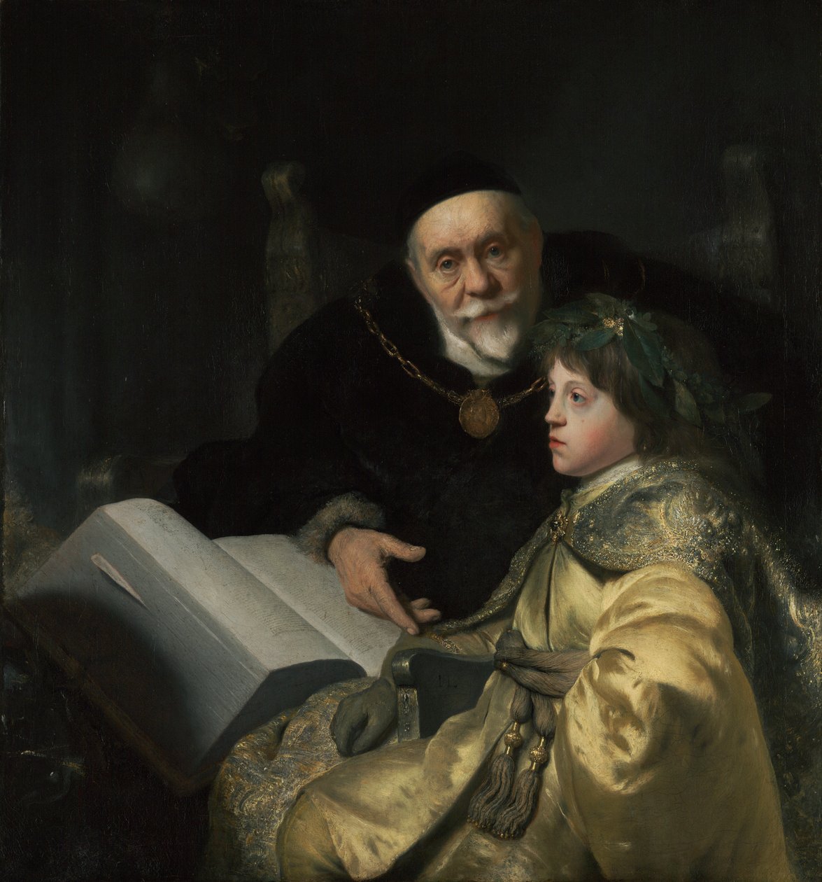 Pfalzin prinssi Charles Louis opettajansa Wolrad von Plessenin kanssa tekijältä Jan the Elder Lievens