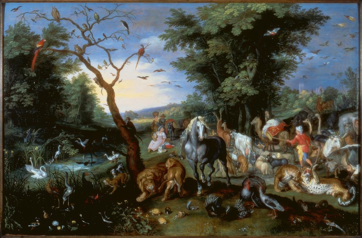 Eläinten pääsy Nooan arkkiin tekijältä Jan the Younger Brueghel