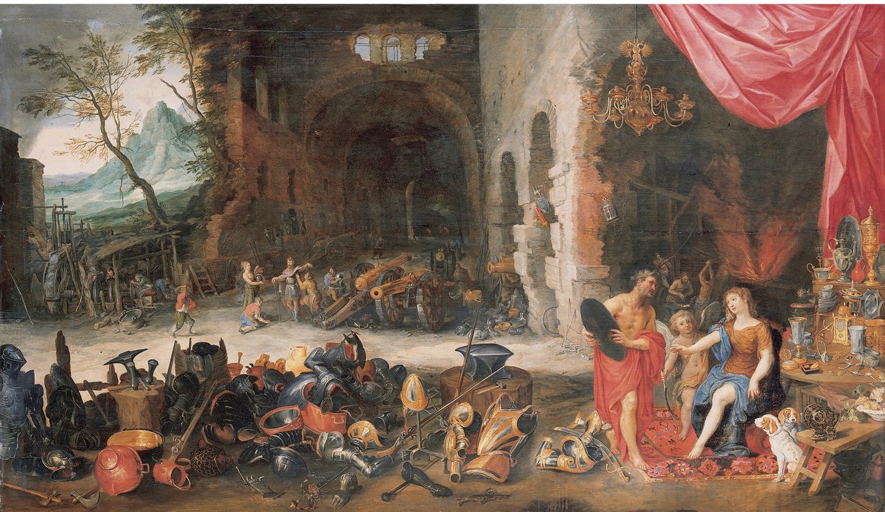 Venus Vulcanin takomassa tekijältä Jan Brueghel the Younger