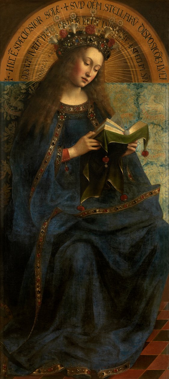 Mary (öljy kankaalle) tekijältä Jan van (after) Eyck