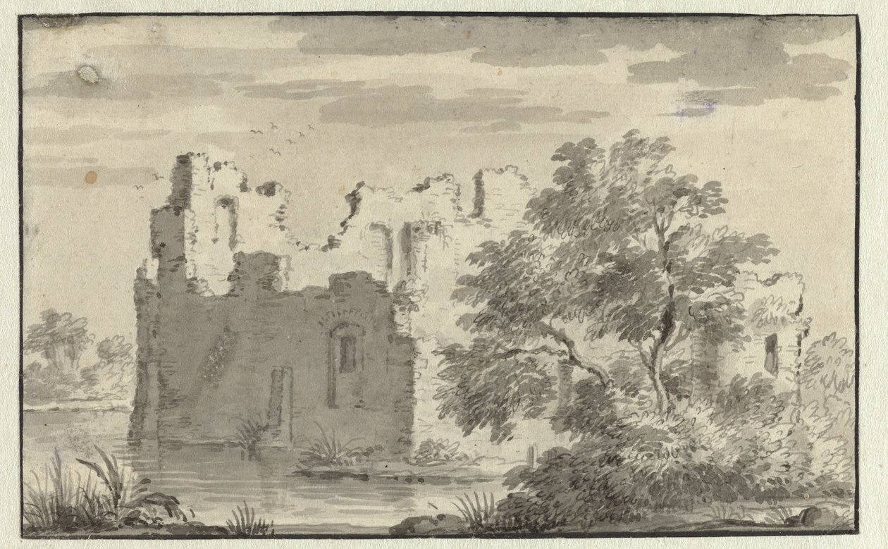Oosterwijkin Huis te -metsän rauniot tekijältä Jan van Aken (attributed to)