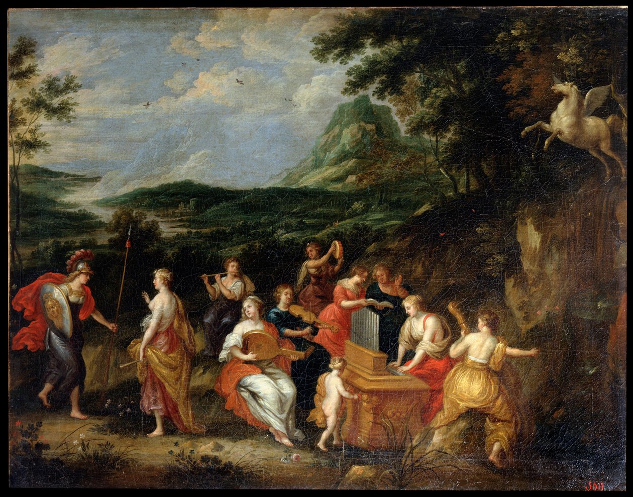 "Pallas Athena ja muusat", 1630-luku. tekijältä Jan van Balen