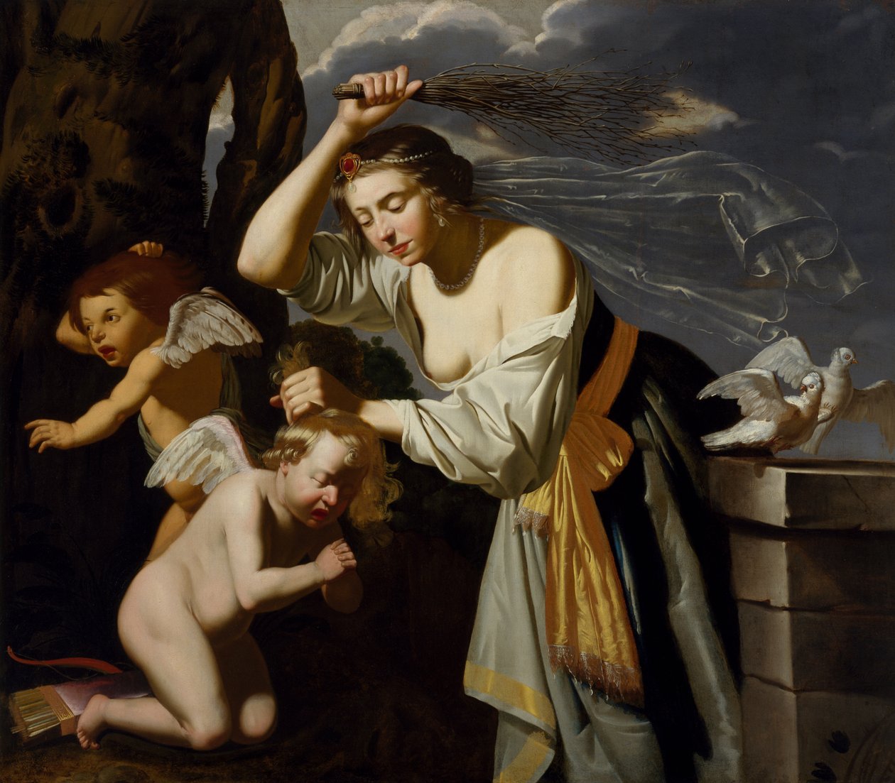 Venus Chastising Cupid, 1628 tekijältä Jan van Bijlert or Bylert