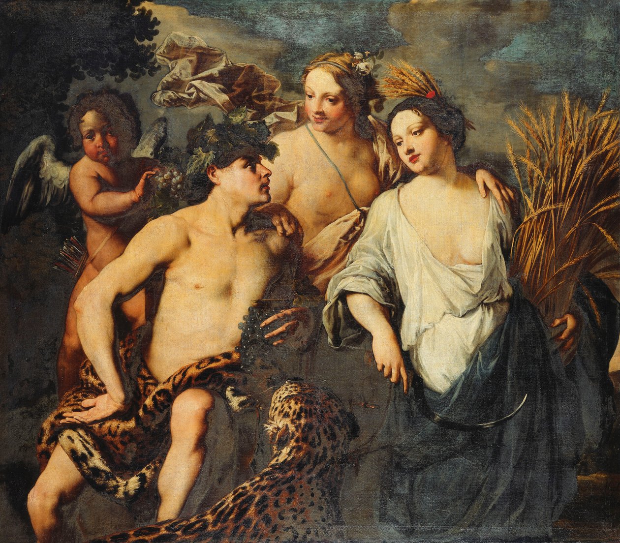 "Ilman Ceresta ja Bacchusta Venus on kylmä", 1645 tekijältä Jan van Bike Miel