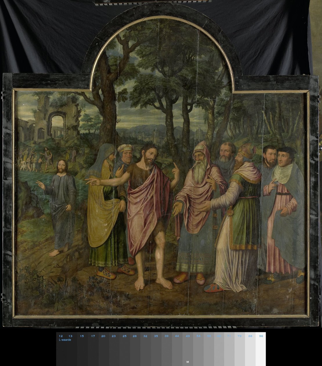 Triptyykki, jossa on kohtauksia Johannes Kastajan elämästä tekijältä Jan van Coninxloo (II)