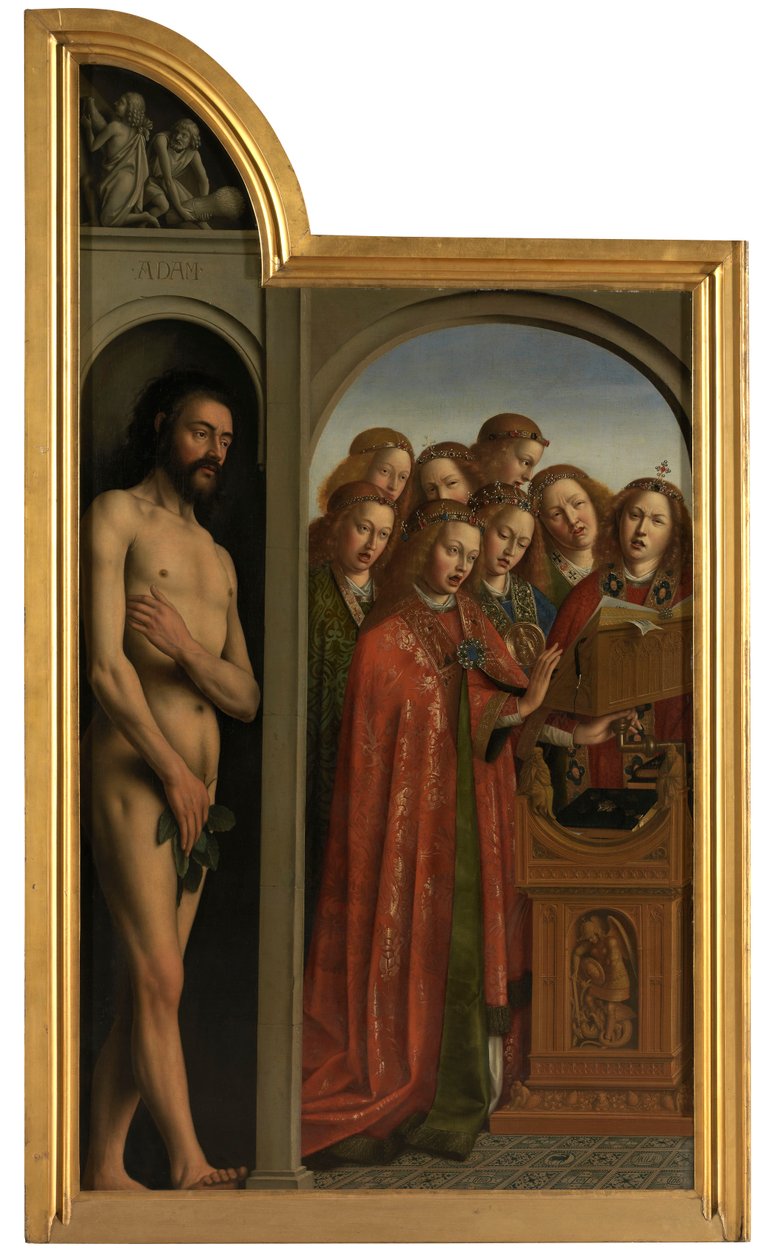 Aadam ja laulavat enkelit tekijältä Jan van Eyck