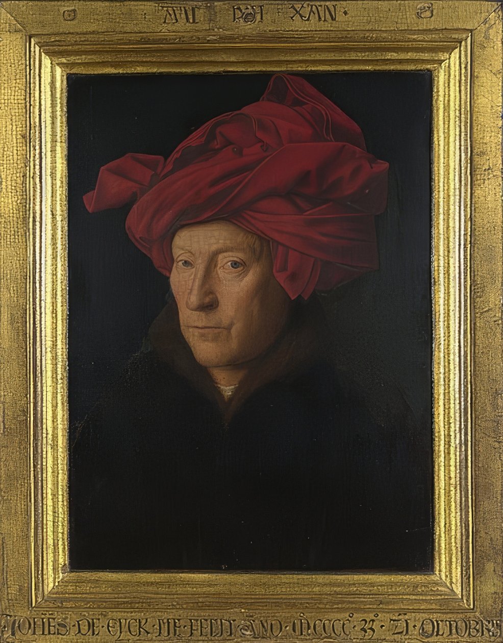 Miehen muotokuva (omakuva?). 1433 tekijältä Jan van Eyck