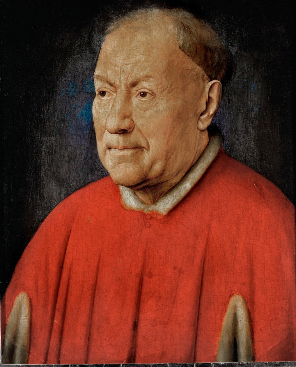 Kardinaali Niccolo Albergati, paavin lähettiläs Espanjan Alankomaissa ... (öljy tammipuulle) tekijältä Jan van Eyck