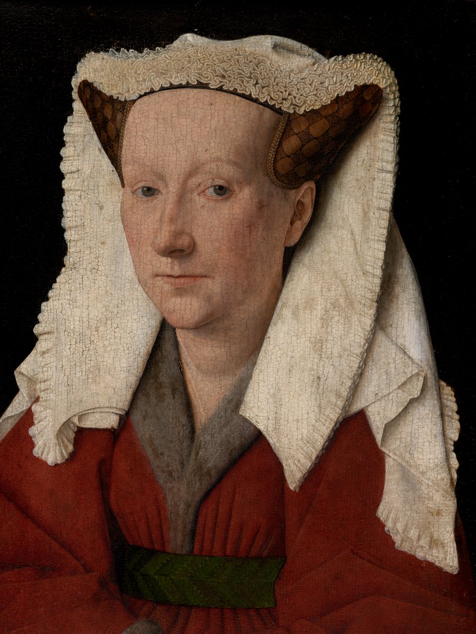 Yksityiskohta Margareta van Eyckin muotokuvasta tekijältä Jan van Eyck