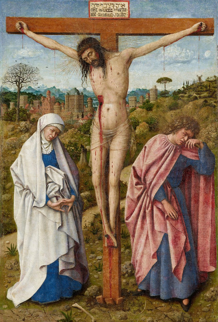 Kristuksen ristiinnaulitseminen tekijältä Jan van Eyck