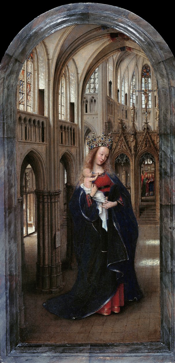 Saksaksi: Die Madonna in der Kirche Madonna kirkossa tekijältä Jan van Eyck