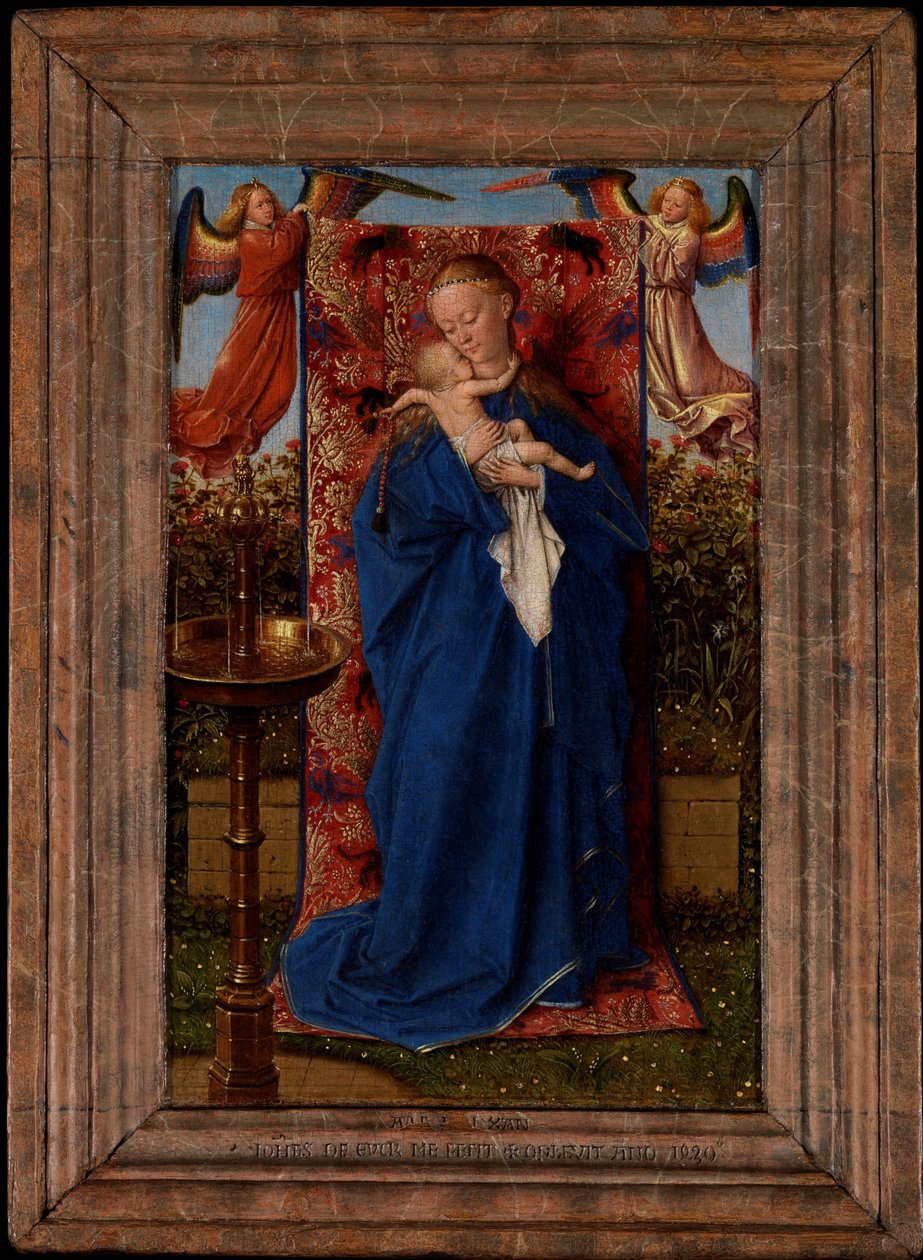 Madonna ja lapsi suihkulähteellä tekijältä Jan van Eyck