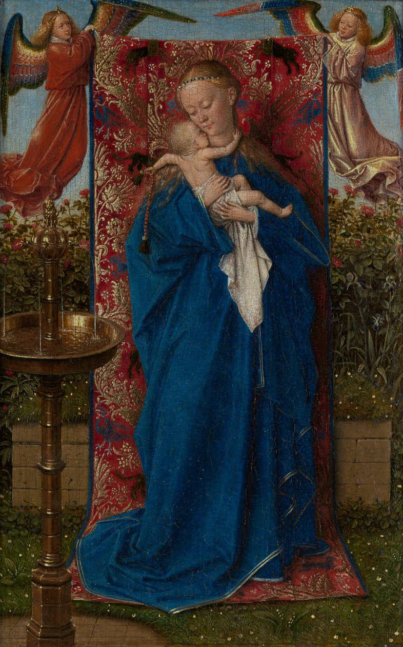 Madonna suihkulähteellä tekijältä Jan van Eyck