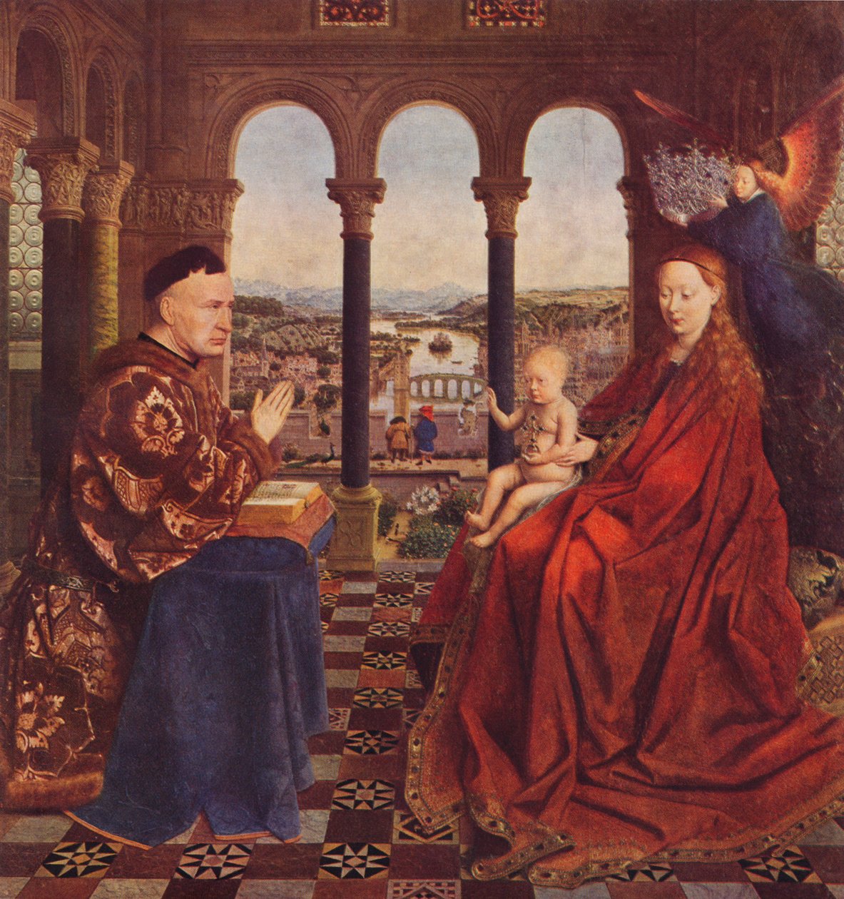 Kansleri Rolinin Madonna, c1435, 1938 tekijältä Jan van Eyck