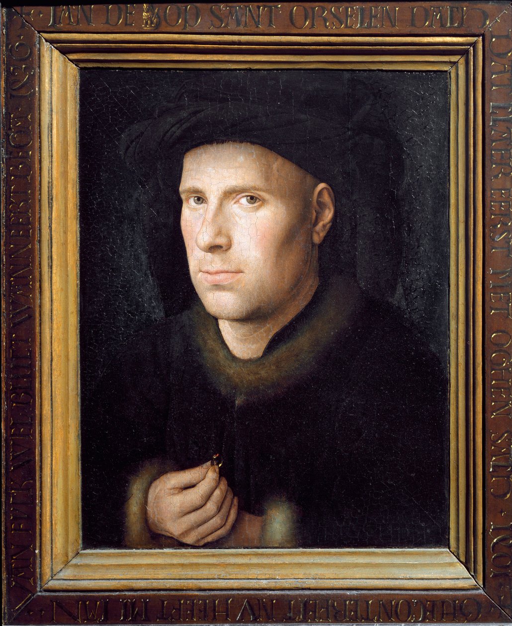 Jan De Leeuwin muotokuva (öljy puulle tekijältä Jan van Eyck