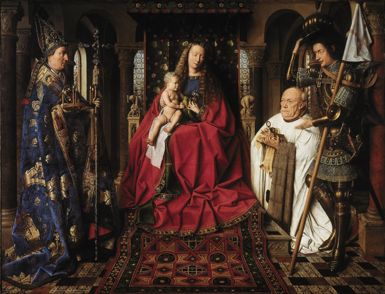 Madonna Canon van der Paelen kanssa, 1436 tekijältä Jan van Eyck