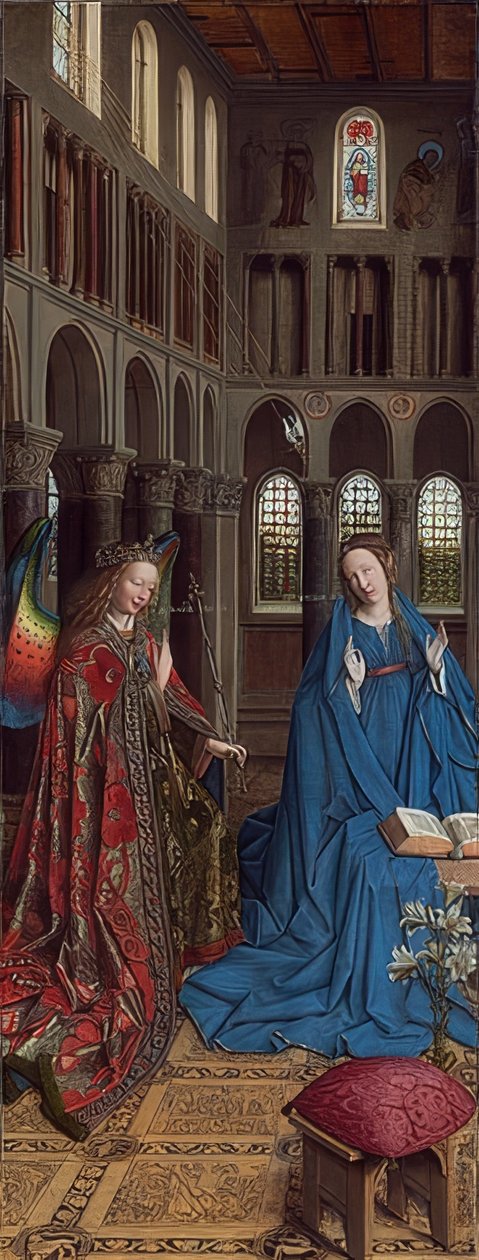 Ilmoitus. Noin 1434/36 tekijältä Jan van Eyck