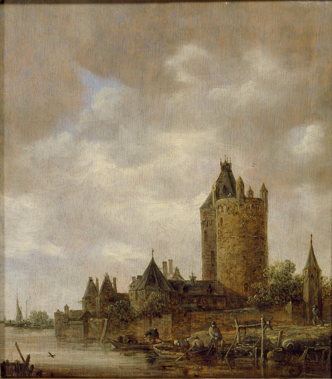 Linna joen rannalla, 1647 tekijältä Jan van Goyen