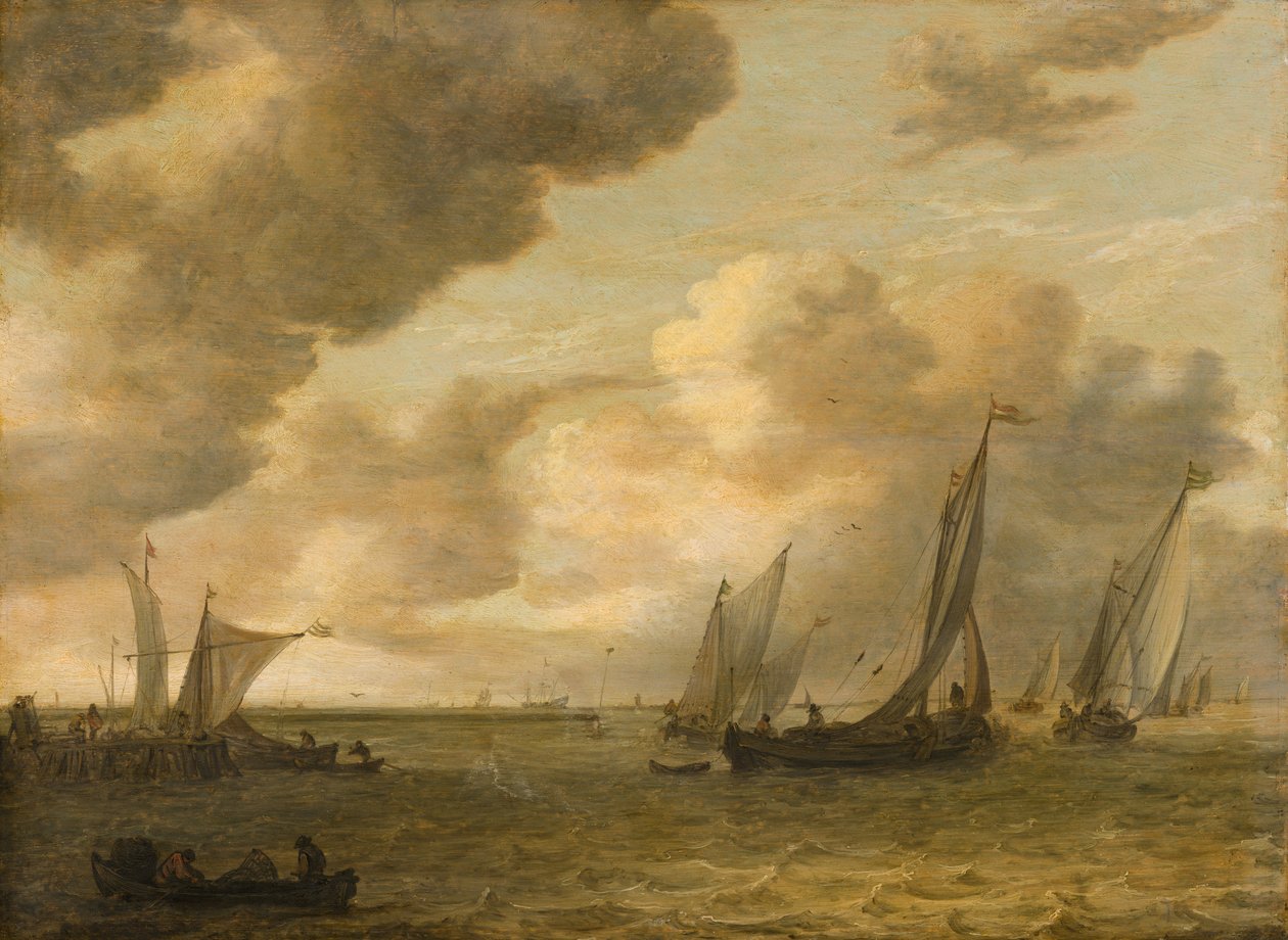 Suistoalue purjeveneineen tekijältä Jan van Goyen
