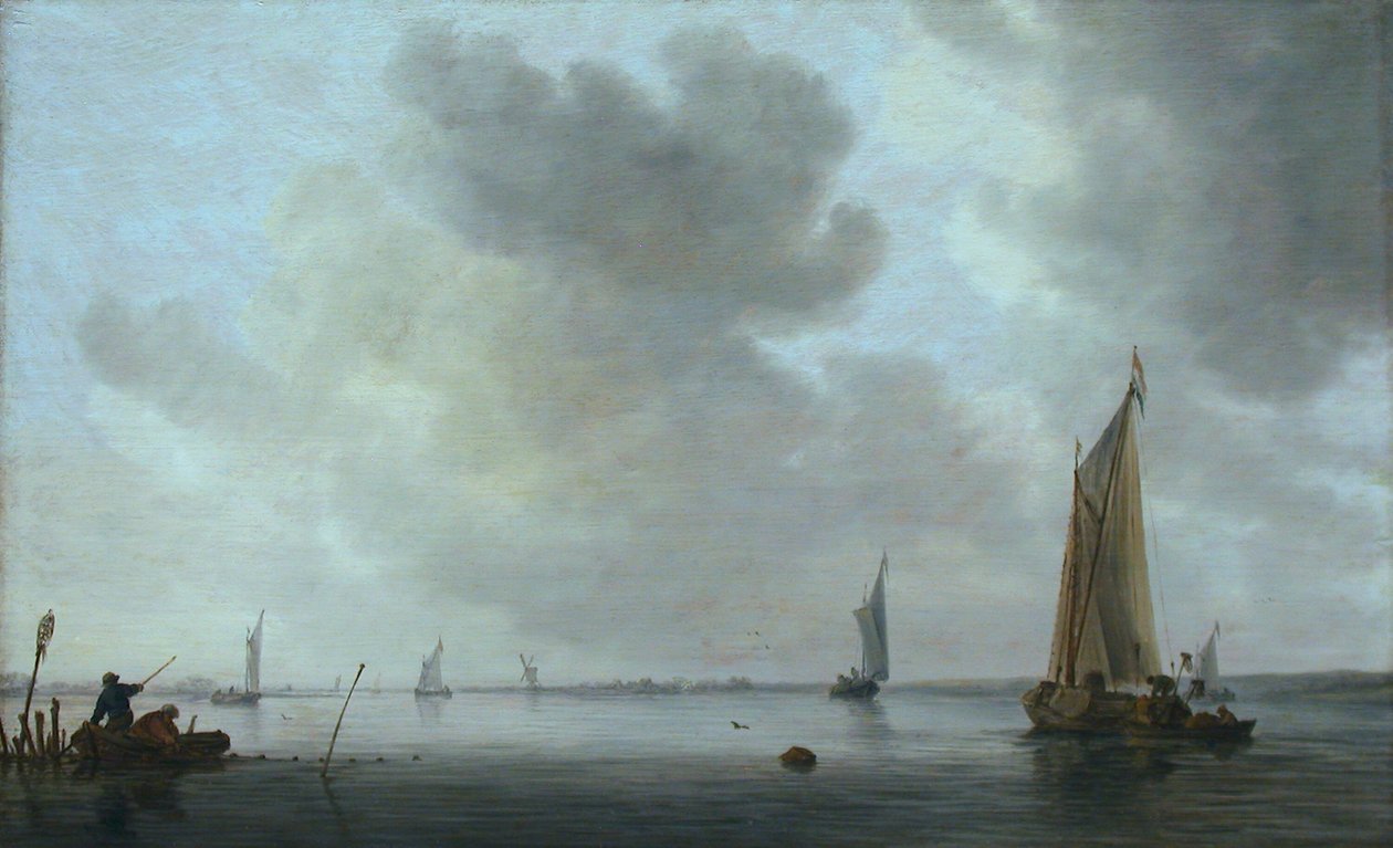 Kalastusveneet suistosta tekijältä Jan van Goyen