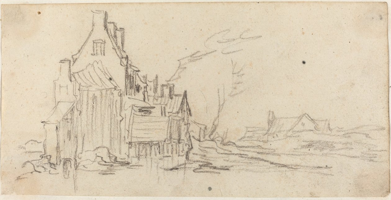 Taloja tien varrella tekijältä Jan van Goyen