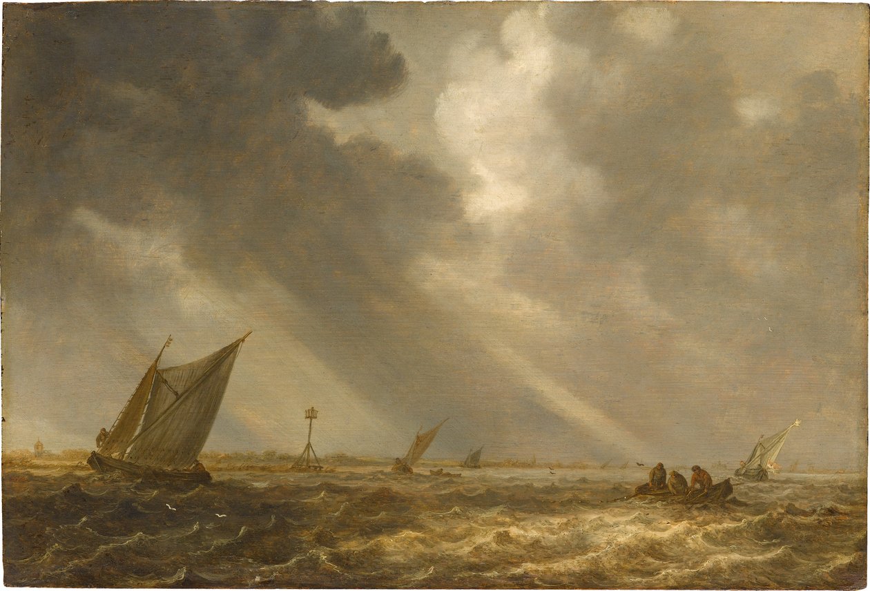 Myrsky Haarleminmerellä tekijältä Jan van Goyen
