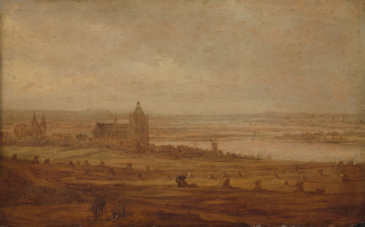 Näkymä Arnhemiin tekijältä Jan van Goyen