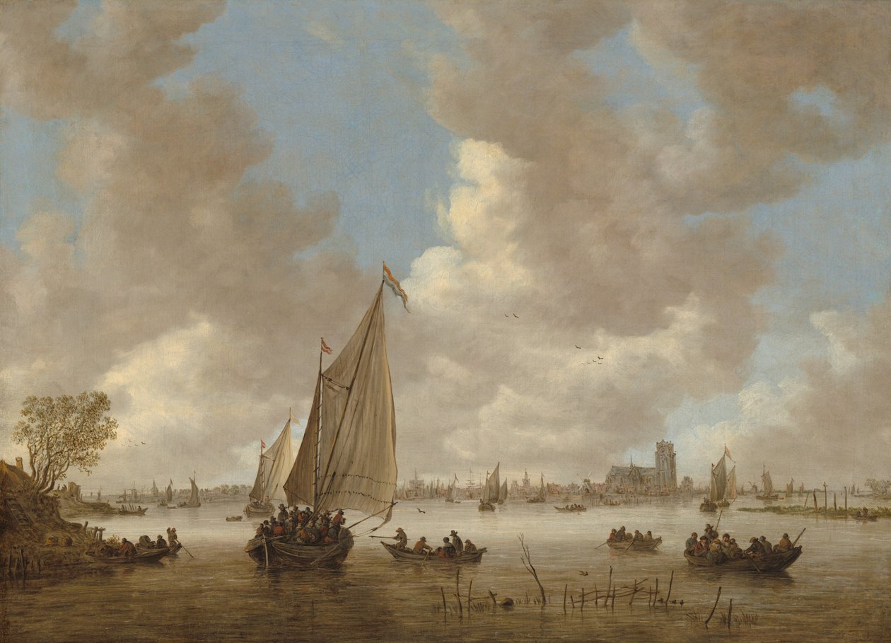 Vista de Dordrecht des del nord, principis de la dècada de 1650. finlandès tekijältä Jan van Goyen