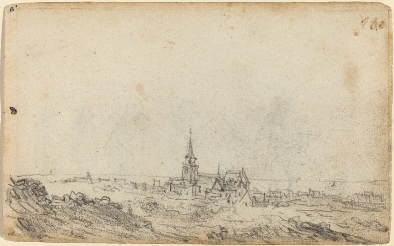 Näkymä Scheveningeniin [recto] tekijältä Jan van Goyen