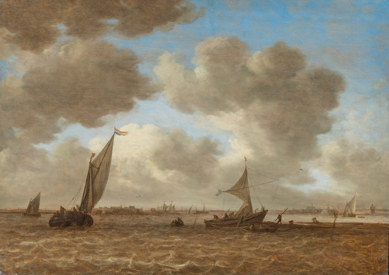 Näkymä hajaantuneelle Haarlemmermeerin polderille tekijältä Jan van Goyen
