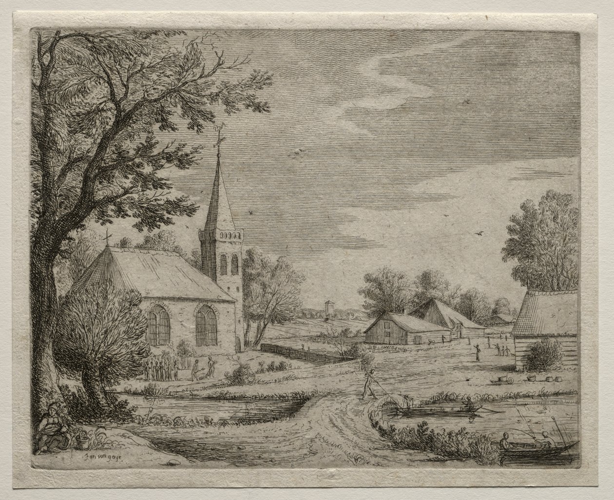 Kylän kirkko tekijältä Jan van Goyen