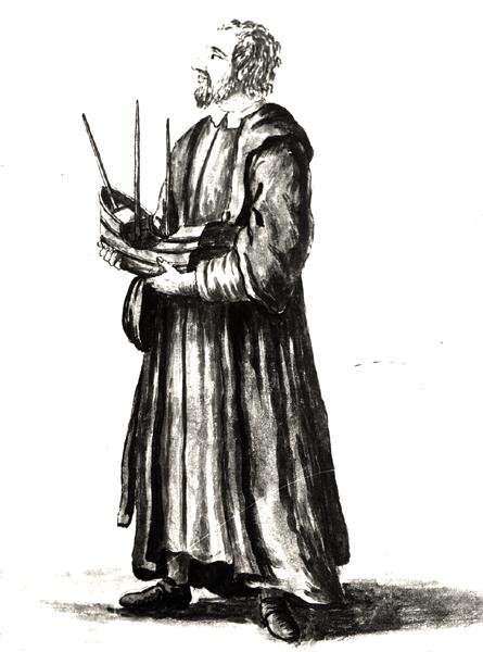 Venetsian arsenaalin meriarkkitehti (akvarelli paperille) (m/w kuva) tekijältä Jan van Grevenbroeck