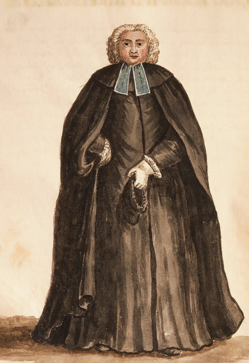 Dogen kappelin mestari Giovanni di Grevembrochin (1731-1807) Venicesien puvuista, akvarelli tekijältä Jan van Grevenbroeck