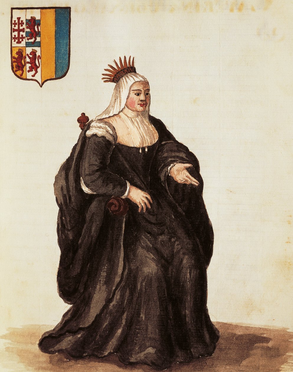 Caterina Cornaron muotokuva, Giovanni Grevembroch, kaiverrus tekijältä Jan van Grevenbroeck