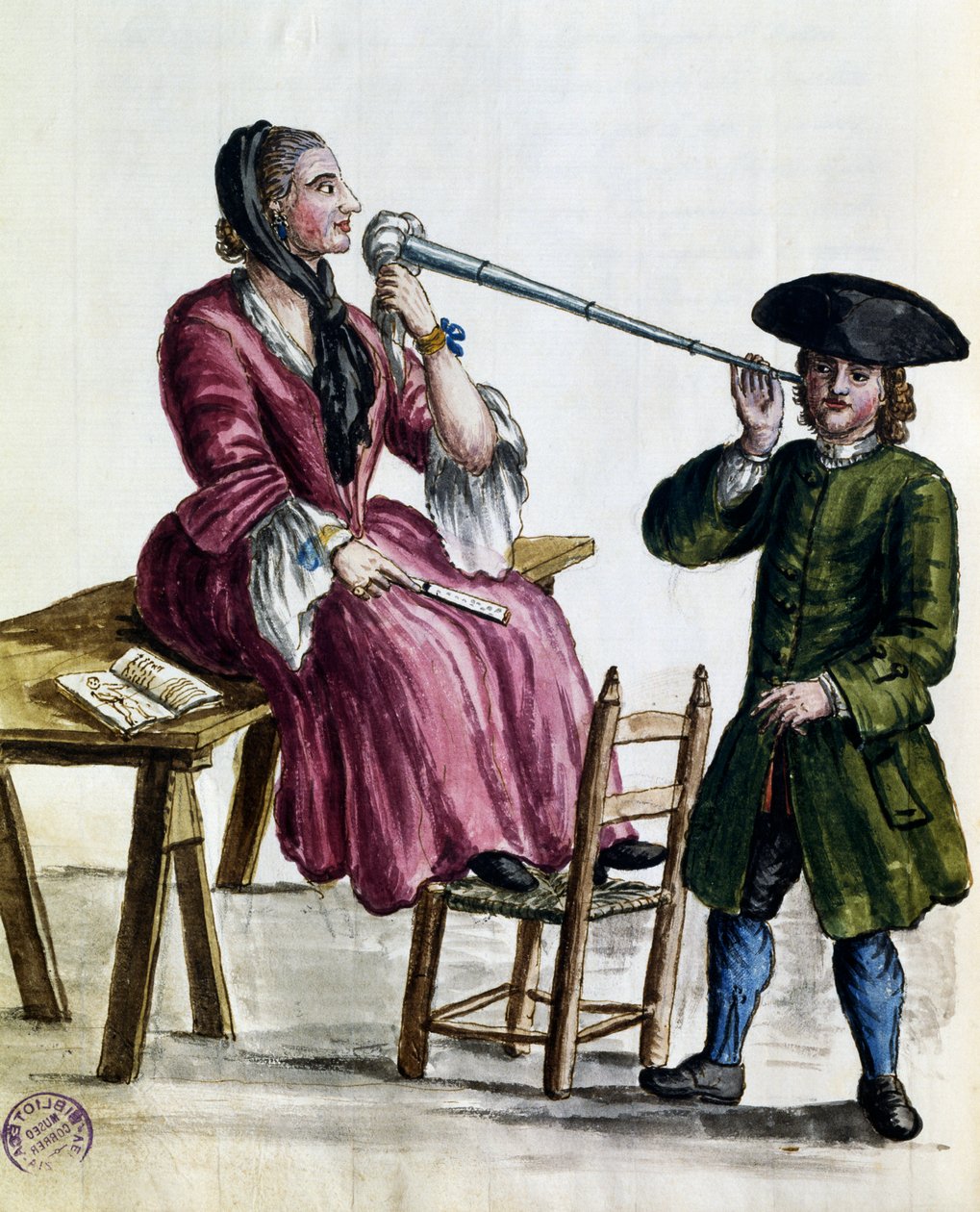 Onnenennustus, kuvitus lähes kaikenikäisten venetsialaisten puvuista, ahkerasti kerätty ja maalattu 1700-luvulla, Giovanni di Grevembroch (1731-1807) tekijältä Jan van Grevenbroeck